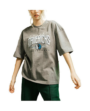 Мужская и женская кремовая футболка Oversized Gameday Cozy Dallas Mavericks Qore