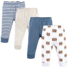 Hudson Baby Infant and Toddler Boy Cotton Pants 4pk, Little Bear Hudson Baby