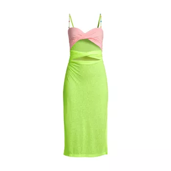 Colorblocked Midi-Dress Pitusa