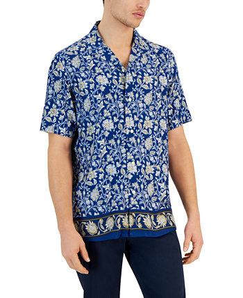 Мужская рубашка обычного кроя на пуговицах с цветочным принтом Aretta, созданная для Macy's Club Room