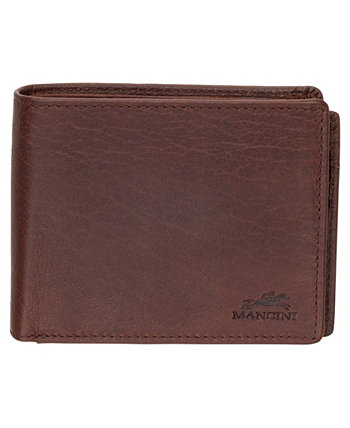 Мужской кошелек Buffalo RFID Secure Center Wing с карманом для монет Mancini