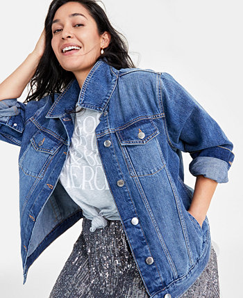 Женская классическая джинсовая куртка Trucker, созданная для Macy's On 34th