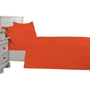 D.N.G. BEDDINGS Luxury 4 Piece Sheet Set with 6 Inch Deep Pocket 800 Thread Count 100% Egyptian Cotton Solid Orange Color Queen Size D.N.G. BEDDINGS