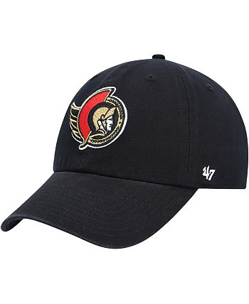 Мужская черная регулируемая кепка Ottawa Senators Clean Up '47 Brand