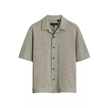 Рубашка с короткими рукавами из трикотажной сетки Avery Rag & Bone
