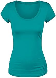 Emmalise Women's Short Sleeve Tshirt Scoop Neck Tee Value Pack Junior Plus Sizes Emmalise