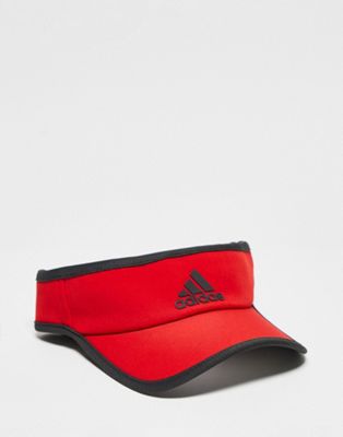 Красный козырек для тренировок adidas с черной окантовкой Adidas