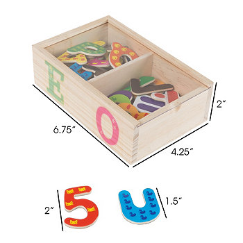 Математический и алфавитный магнитный набор - 52 предмета от Hey Play Trademark Global