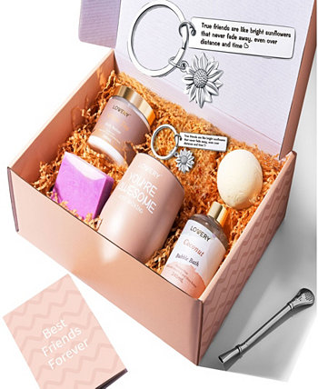 Best Friend Gifts Bath and Body Kit Handmade Beauty Подарочный набор для личной гигиены, 8 предметов Lovery