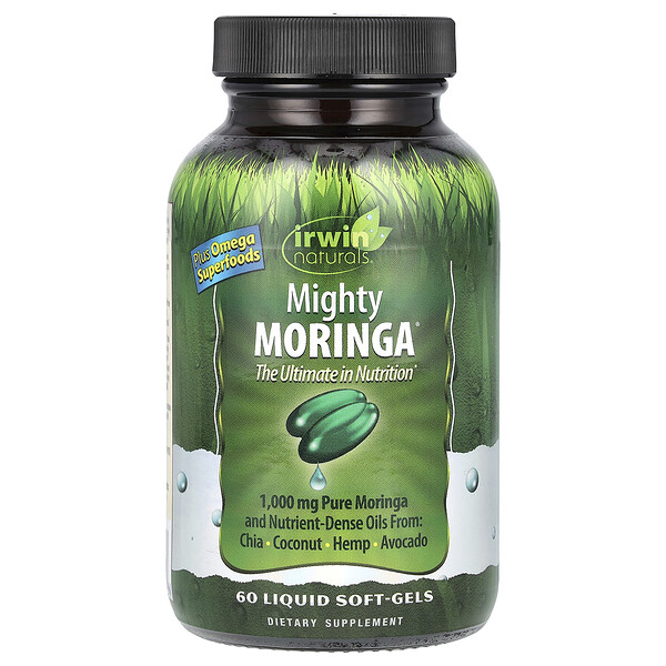 Mighty Moringa, 60 Liquid Soft-Gels (Жидкие мягкие капсулы) Irwin Naturals