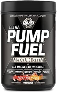 PMD Sports Ultra Pump Fuel Insanity - Pre Workout Drink Mix for Energy, Strength, Endurance, Recovery - Complex Carbohydrates and Amino Energy - Tropical Orange Mango (30 Servings (Порции)) PMD