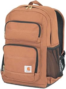 Carhartt 27L Single-Compartment Backpack, Durable Pack with Laptop Sleeve and Duravax Abrasion Resistant Base, Black, One Size Carhartt