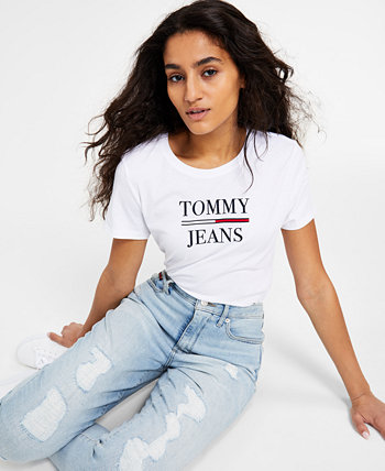 Женская хлопковая футболка с логотипом Tommy Jeans