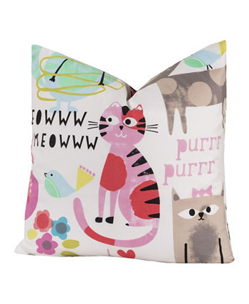 Дизайнерская декоративная подушка Purrty cat 20 дюймов Crayola