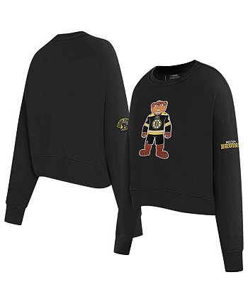 Женский черный пуловер с круглым вырезом Boston Bruins Mascot Pro Standard
