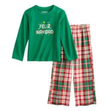 Пижамный комплект Jammies For Your Families® для мальчиков 4–20 лет Joyful Celebration Feliz Navidad Jammies For Your Families