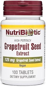 NutriBiotic – Grapefruit Seed Extract Tablets (Таблетки) 125mg, 100 Count | Premium Grade GSE with Bioflavonoids | Potent Immune & Overall Health Support | Easy to Swallow | Vegan, Gluten Free, Non-GMO NutriBiotic