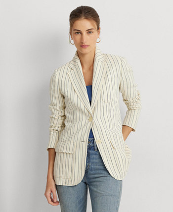 Women's Striped Cotton-Blend Blazer LAUREN Ralph Lauren