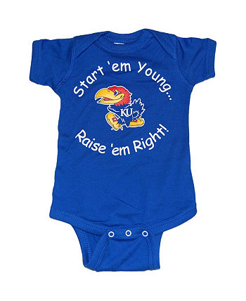 Боди Royal Kansas Jayhawks Start Em Young для мальчиков и девочек Little King Apparel