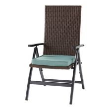 Greendale Home Fashions PE Wicker Outdoor Reclining Chair with Pad GREENDALE HOME