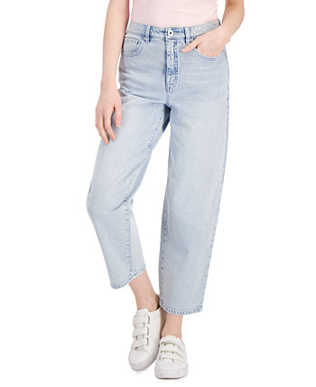 Женские потертые прямые джинсы Mom, созданные для Macy's Style & Co