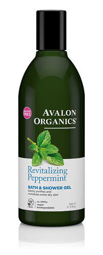 Avalon Organics Bath &amp; Гель для душа Восстанавливающий с перечной мятой -- 12 жидких унций Avalon Organics