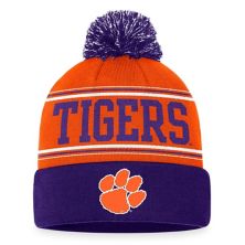 Men's Top of the World  Orange Clemson Tigers Draft Cuffed Knit Hat with Pom Top of the World