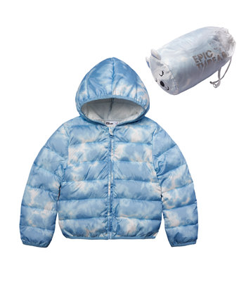 Однотонная складная куртка с сумкой для девочек для малышей, комплект из 2 предметов Epic Threads