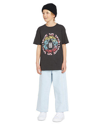 Хлопковая футболка с короткими рукавами и графическим рисунком Big Boys Spinz Volcom