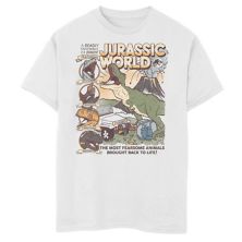 Футболка с обложкой комикса «Мир Юрского периода: Падшее королевство» для мальчиков 8–20 лет Jurassic World