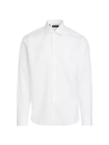 Мужская Классическая рубашка Saks Fifth Avenue Poplin с пуговицами Saks Fifth Avenue