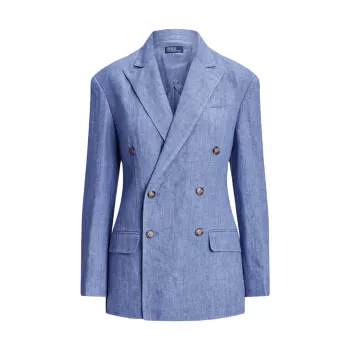 Двубортный льняной пиджак Delave Polo Ralph Lauren