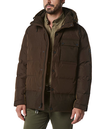 Мужская стеганая куртка с капюшоном Halifax Fabric Blocked с капюшоном Marc New York