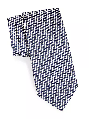 Галстук Charvet Neat Geo Block Silk Jacquard Charvet