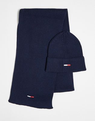 Темно-синяя шапка и шарф с логотипом Tommy Jeans Tommy Jeans
