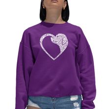 Dog Heart - Women's Word Art Crewneck Sweatshirt LA Pop Art