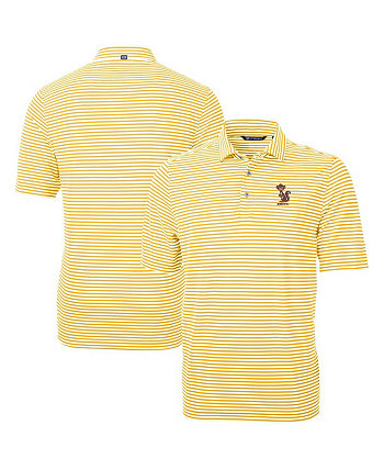 Men's Minnesota Golden Gophers Vault DryTec Virtue Eco Pique Stripe Polo Cutter & Buck