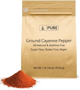 Pure Original Ingredients Ground Cayenne Pepper (1 lb), Spicy Flavor, Sauces, Dry Rubs, Used in Hot Sauces Pure Original Ingredients