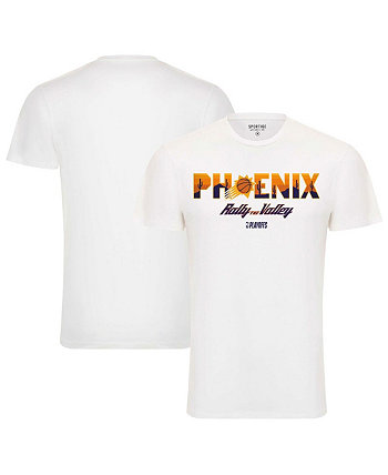 Мужская и женская белая футболка Phoenix Suns NBA Playoffs 2023 Rally the Valley Bingham Sportiqe