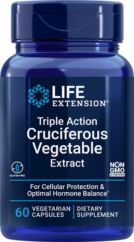 Экстракт крестоцветных овощей для тройного действия - 60 растительных капсул - Life Extension Life Extension