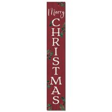 Merry Christmas Red Holly Porch Leaner Floor Decor Artisan Signworks