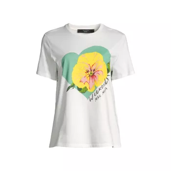 Yen Hibiscus Heart Logo T-Shirt Weekend Max Mara