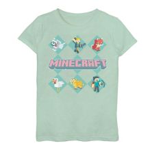 Girls 7-16 Minecraft Character Boxes Graphic Tee Minecraft