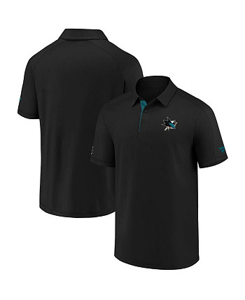 Мужская черная рубашка-поло San Jose Sharks Authentic Pro Locker Room Performance Majestic