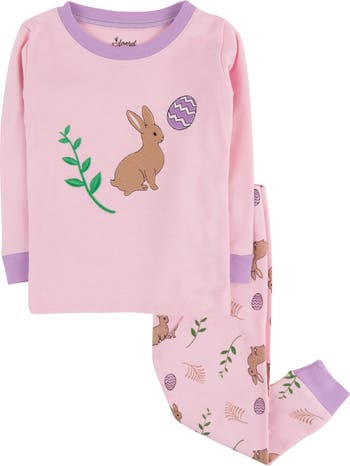 Пижамный комплект из топа и брюк с принтом кролика Leveret