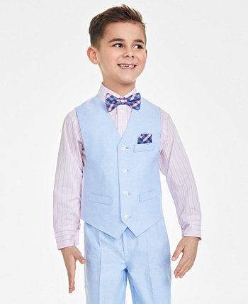 Оксфордский жилет, рубашка, брюки, галстук-бабочка и нагрудный платок для маленьких мальчиков, набор из 5 предметов Nautica