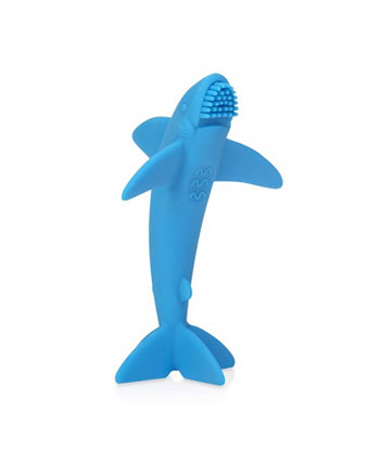 Grooming Lil Shark Massaging Toothbrush, Blue NUBY
