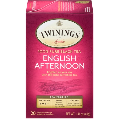 Twinings 100% Pure Black Tea English Afternoon -- 20 чайных пакетиков Twinings