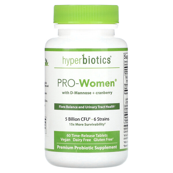 PRO-Women, 5 миллиардов КОЕ, 60 таблеток пролонгированного действия Hyperbiotics