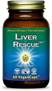 HealthForce SuperFoods Liver Rescue - Natural Liver Cleanse - Liver Health Formula with Milk Thistle & Dandelion Root - Gluten-Free & Vegan - 120 Capsules (Капсулы) HealthForce Superfoods